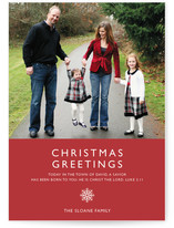 Modern Snowflake (Scripture) Christmas Photo Cards