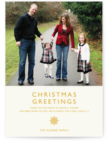 Modern Snowflake (Scripture) Christmas Photo Cards