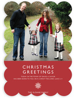 Modern Snowflake (Scripture) Christmas Photo Cards