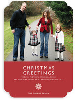 Modern Snowflake (Scripture) Christmas Photo Cards