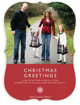 Modern Snowflake (Scripture) Christmas Photo Cards