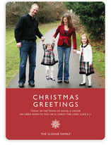 Modern Snowflake (Scripture) Christmas Photo Cards