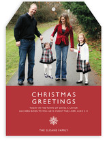Modern Snowflake (Scripture) Christmas Photo Cards
