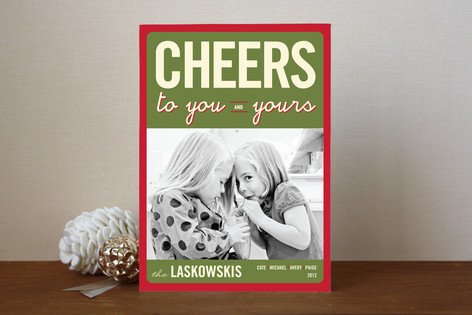 Float + Cheers to You Christmas Photo Cards