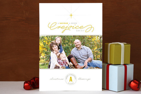 A Savior is Born Christmas Photo Cards