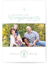 A Savior is Born Christmas Photo Cards