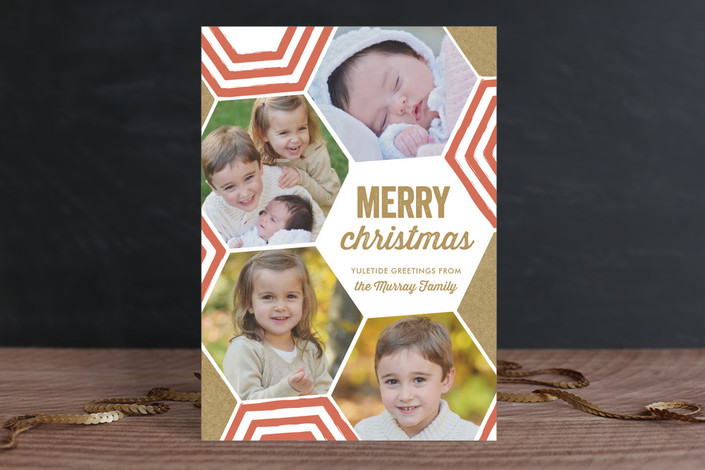 Bright + Geometric Christmas Photo Cards