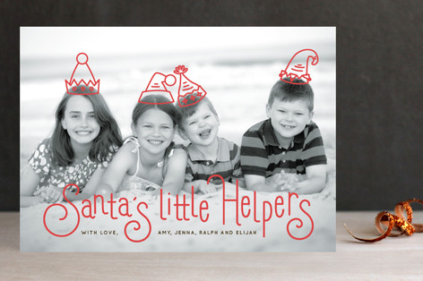 Santa's Little Helper Christmas Photo Cards Santa's Little Helper Christmas Photo Cards