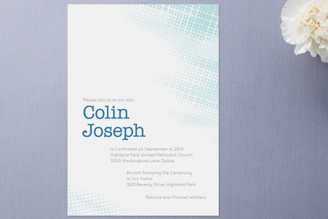 Shining Light Confirmation Invitations