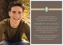 Ribbon & Cross Confirmation Invitations