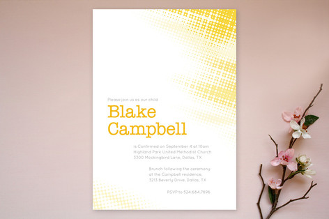 Shining Light Confirmation Invitations