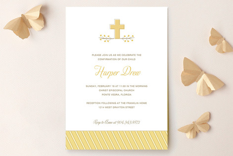 Sweet Cross Confirmation Invitations
