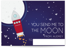 To the Moon Classroom Valentine's Day Cards