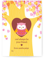 Owl Be Your Friend Classroom Valentine's Day Cards