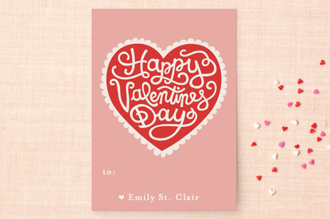 Handmade Heart Classroom Valentine's Day Cards