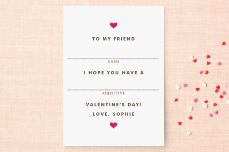Fill in the Blank Classroom Valentine's Day Cards