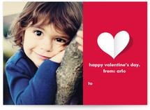 paper heart Classroom Valentine's Day Cards