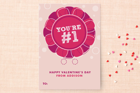 Prize Ribbon Classroom Valentine's Day Cards