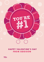Prize Ribbon Classroom Valentine's Day Cards