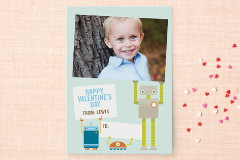 Robot Friends Classroom Valentine's Day Cards