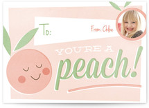 You're a Peach Classroom Valentine's Day Cards