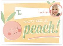 You're a Peach Classroom Valentine's Day Cards