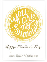 You Are My Sunshine Classroom Valentine's Day Cards
