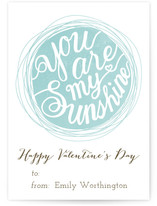 You Are My Sunshine Classroom Valentine's Day Cards