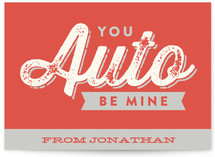 Auto Be Mine Classroom Valentine's Day Cards