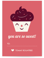 Sweet Cupcake Classroom Valentine's Day Cards