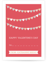 String of Hearts Classroom Valentine's Day Cards