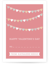 String of Hearts Classroom Valentine's Day Cards