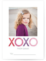 Sparkling XOXO Classroom Valentine's Day Cards