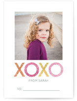 Sparkling XOXO Classroom Valentine's Day Cards