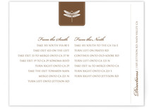 Classic Dragonfly Emblem Directions Cards