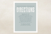 Directions Cards