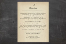 Directions Cards