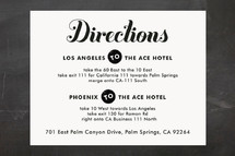 Directions Cards