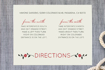 Directions Cards