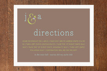 Directions Cards