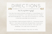 Directions Cards
