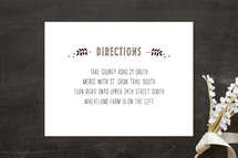 Directions Cards