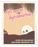 Retro Hawaii Directions Cards