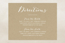 Directions Cards