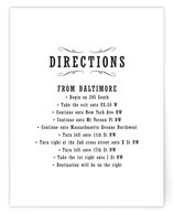Antique Chalkboard Directions Cards