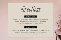 Directions Cards
