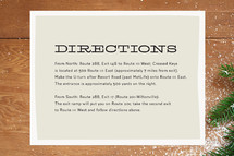 Directions Cards