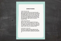 Directions Cards