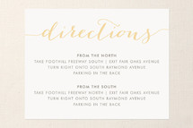 Directions Cards