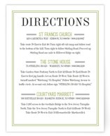 Wed in Type Directions Cards